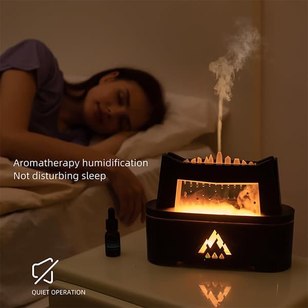 Flamme æterisk olie diffuser til hjemmet, regndråbe diffuser, soveværelse aromaterapi diffuser
