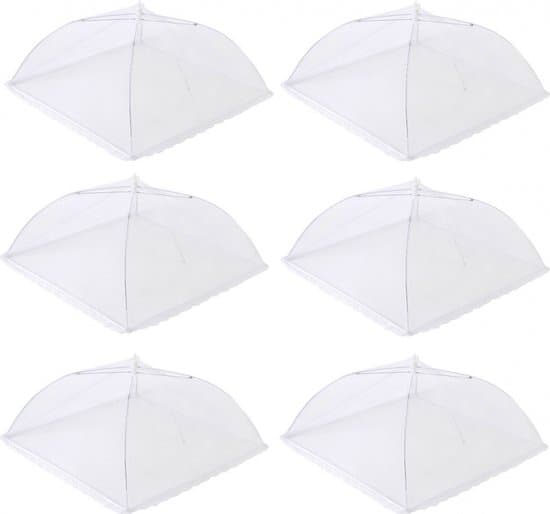 Flugskydd-6-pack-Matnät-30cm-Vikbart-BBQ Insektsskydd-Håll Getingar Borta
