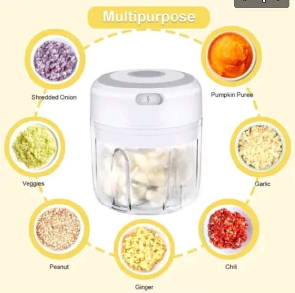 Elektrisk Mini Hvidløgshakker, Madhakker, Mini Foodprocessor