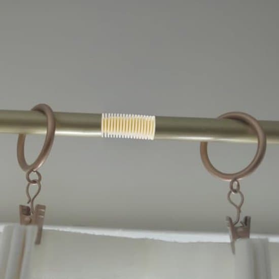 Gardinstang hjørneforbinder i plast - justerbar forbindelse - 11,2 x 2,5 x 2,2 cm