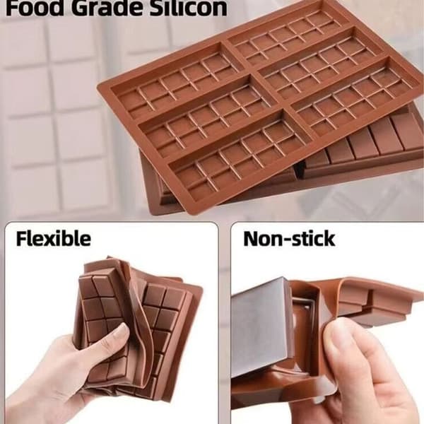Chokoladebarforme med 100 stk. formposer Praline Slikforme Silikone Chokoladeforme