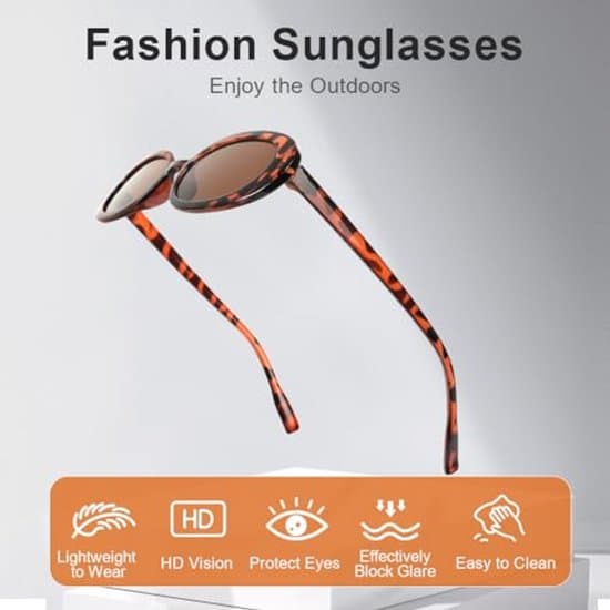 Retrosolglasögon - UV400-skydd - Lättviktsdesign