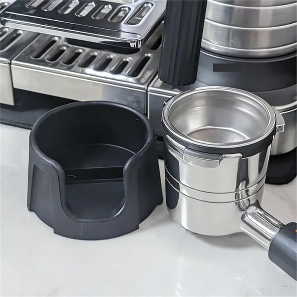 To silikonemåtter til espressomaskiner; skridsikker barmåtte til Ninja Luxe; tilbehør til espressomaskiner (grå).