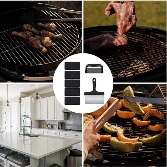 7-dele BBQ Rengøringssæt - Rustfrit Stål og PP