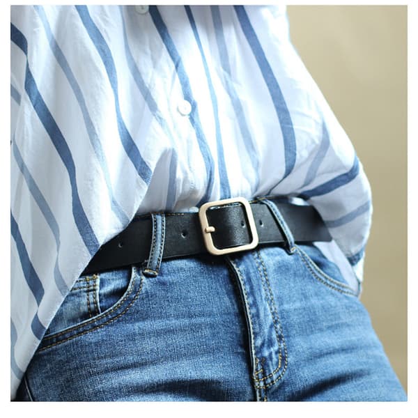 Midjebälte Klänningar Jeansbälte Kvinnor Denim Bälte Stretchbälte Utan Spänne