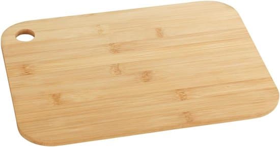 Skärbräda i bambu M - köksbräda skärbräda med grepphål - Bladvänlig bambu 28 x 0,8 x 20 cm