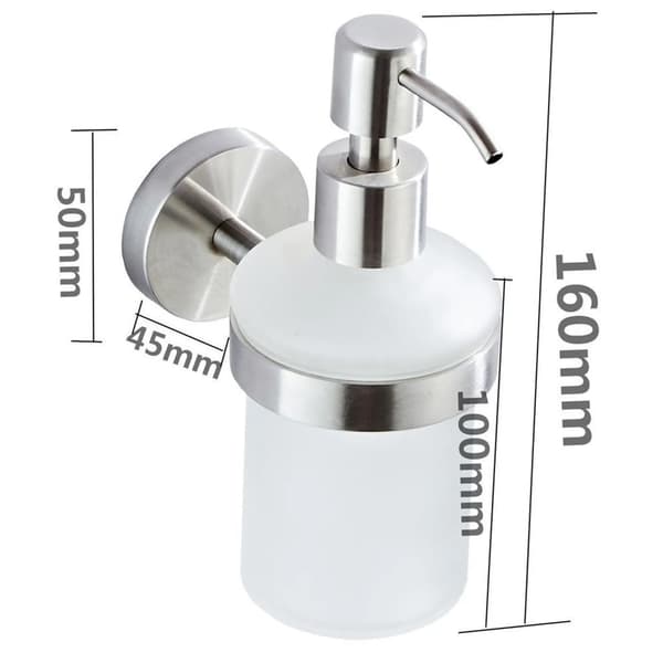 400 ml sæbedispenser, vægmonteret, 304 SS