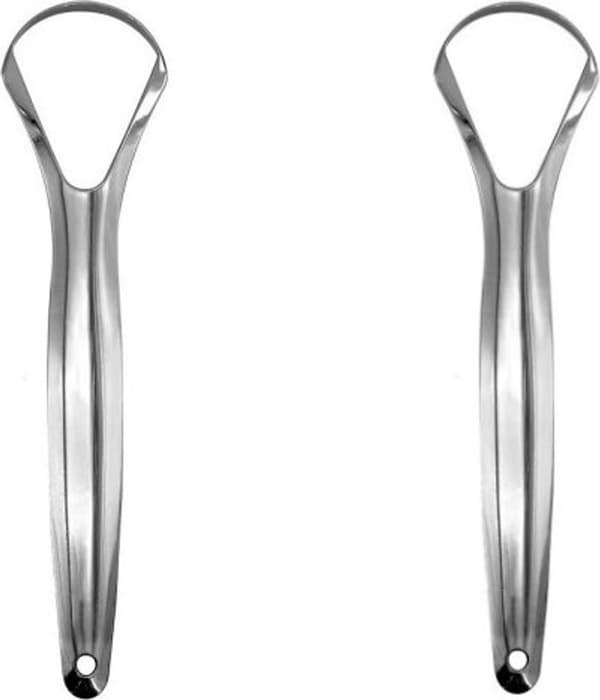 Tungskrapa i rostfritt stål 2-pack silver