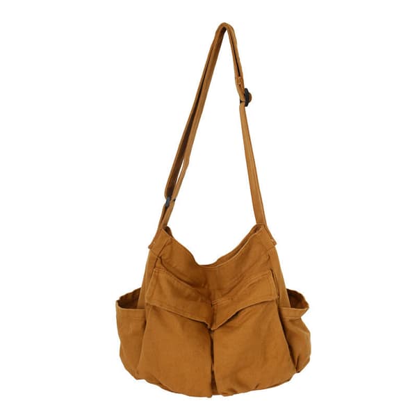 Axelväska i Canvas Unisex - Brun