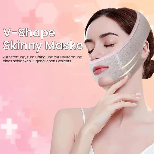 2-pack ansiktslyftande mask sovbandage, hakåtdragande bandage