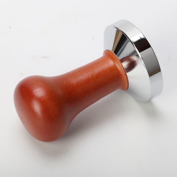 58MM Kaffetamper Træ Espresso Rustfrit Stål Flad Base