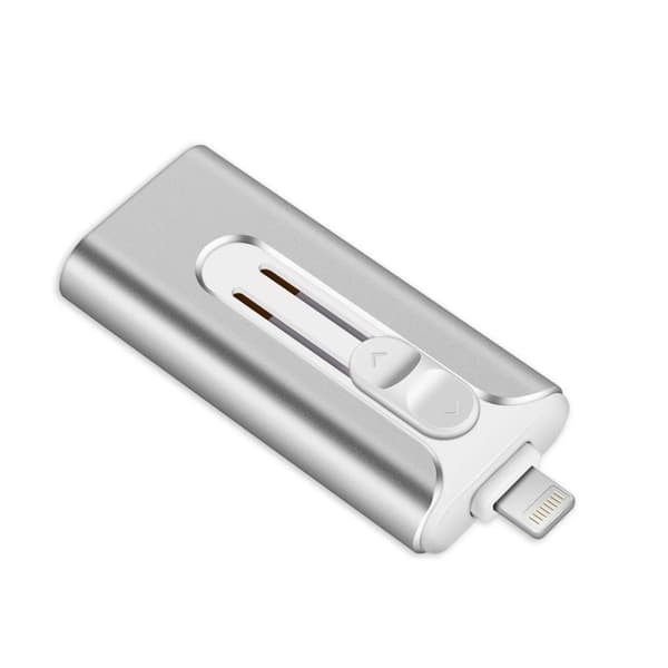 Silver 3-i-1 128GB USB-C flash-enhet, stöder höghastighetsdataöverföring, kompatibel med Micro-USB-gränssnitt, lämplig för mobiltelefoner.