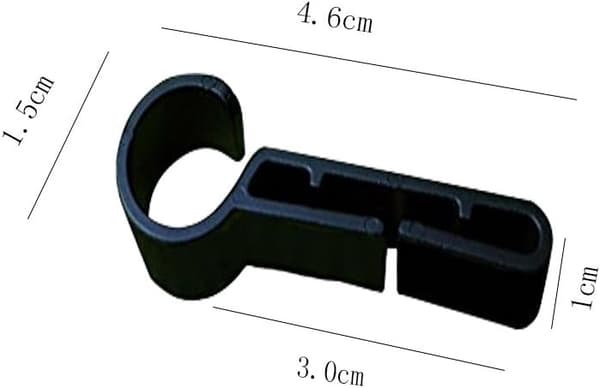 Pandelampeclips - pandelampekroge (8-pak) - sort