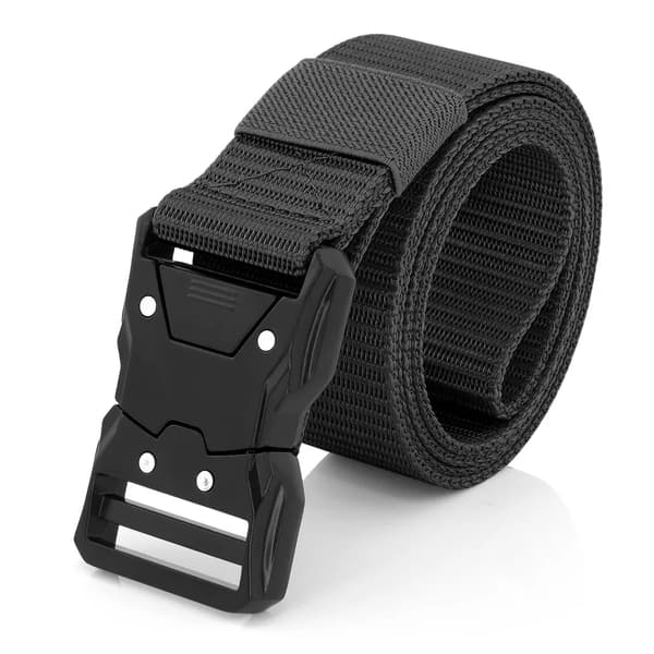 Taktisk bælte, performancebælte, unisex, med quick release-spænde, sort