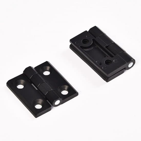 Sorte zinklegeringshængsler - velegnet til døre - 6-pak - 40 x 40 mm