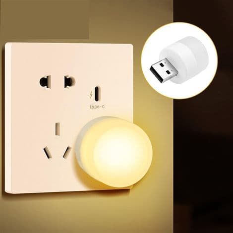 6x Små Sorte USB Bordlamper 3 Varme + 3 Hvide Øjenvenlige Læselamper