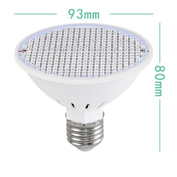 Full Spectrum E27 300 LED Växtlampa Växtbelysning Hydroponik Inomhusväxt