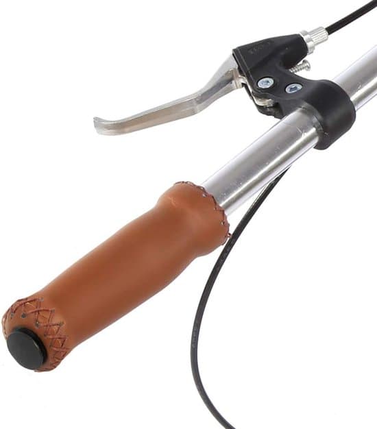 Cykelstyrgreb 1 par retro kunstlæder cykelgreb brun