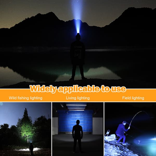 LED Genopladelig Hat Clip Forlygte Sensor Lommelygte Camping