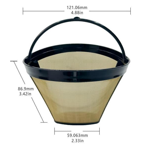 1 genanvendeligt SS-netkaffefilter og 2 kapselkopper til kaffe og te