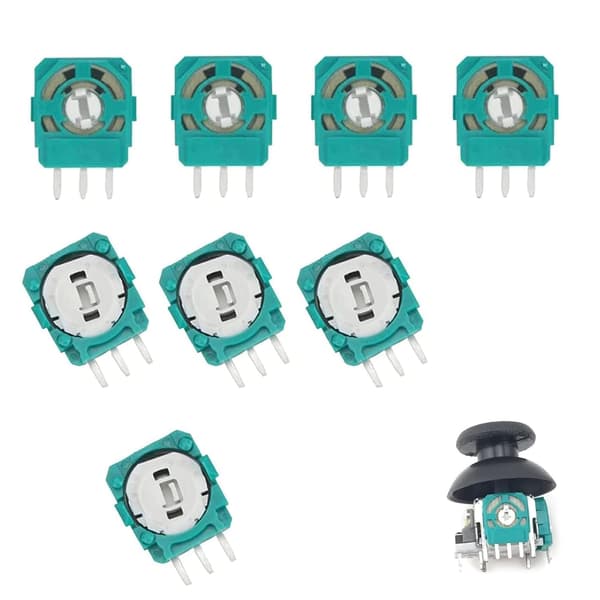 8-delars PS5-kontrollbytesats - 3D Joystick Sensor Modul & Analog Pad - Grön