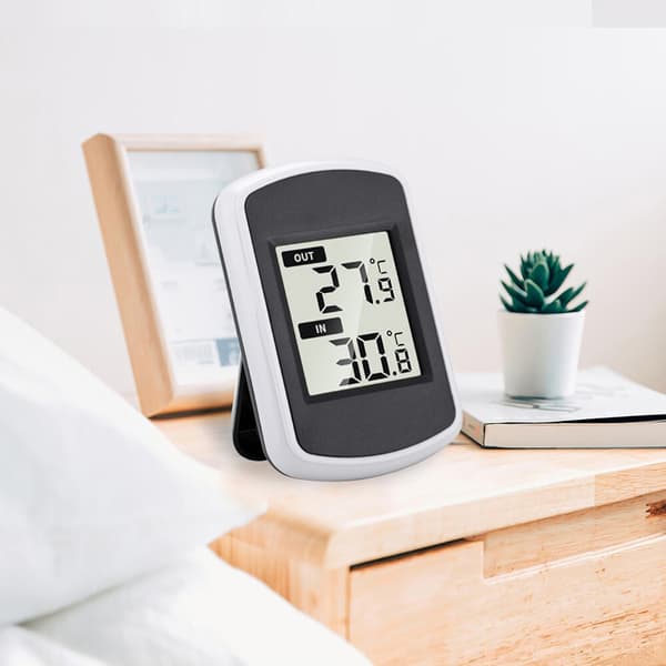 Trådlös digital väderstation inomhus utomhustermometer temperaturmätare
