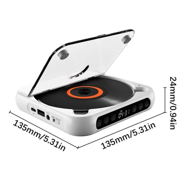 CD-afspiller, ekstern bil-CD-afspiller, USB-interface, integreret LCD-skærm, understøtter dual-mode forbindelse, 2000mAh batteri, batterilevetid op til 7 timer