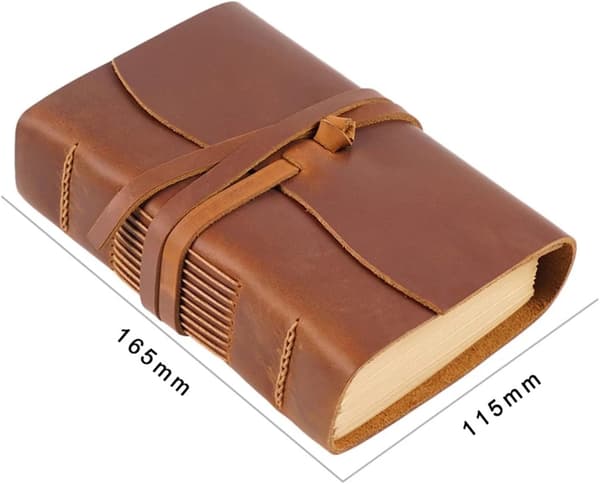 Notesbog fortykket retro-brun