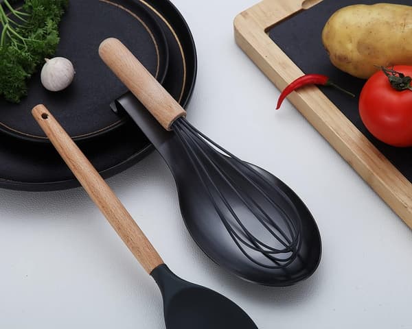 2-delt sort skeholder rustfrit stål komfur køkken 9,5 tommer