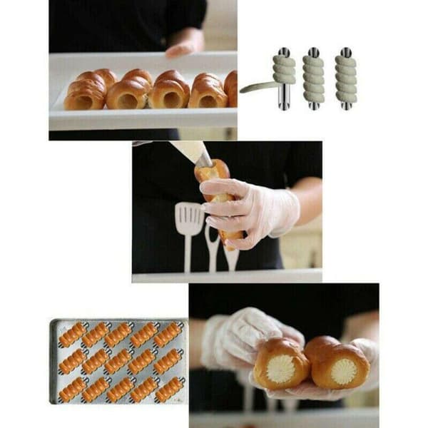 10x Cannoli Form Fløderør Skalhorn Form Bageform Croissant Værktøj