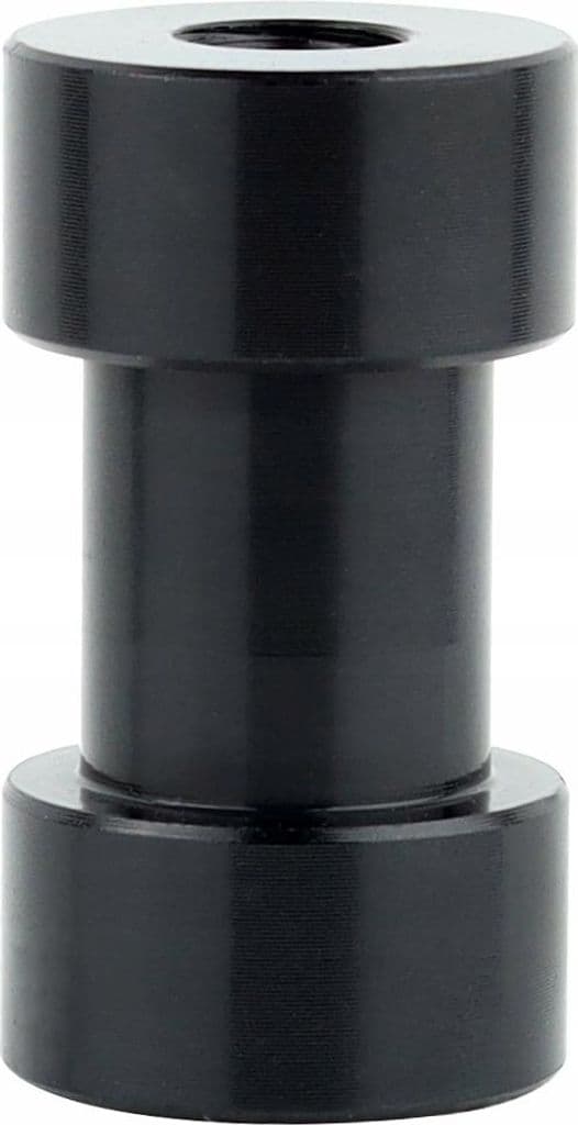 Fem 1/4\" til 3/8\" stativadaptermuffer, lavet af aluminiumslegering, sort.