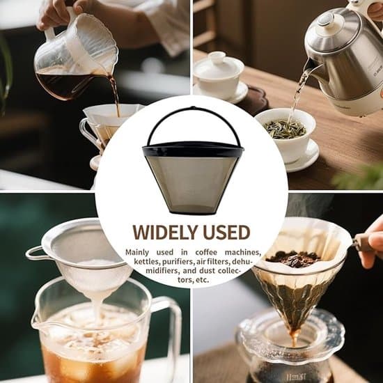 Genanvendeligt kaffefilter i rustfrit stål til 8-12 kopper