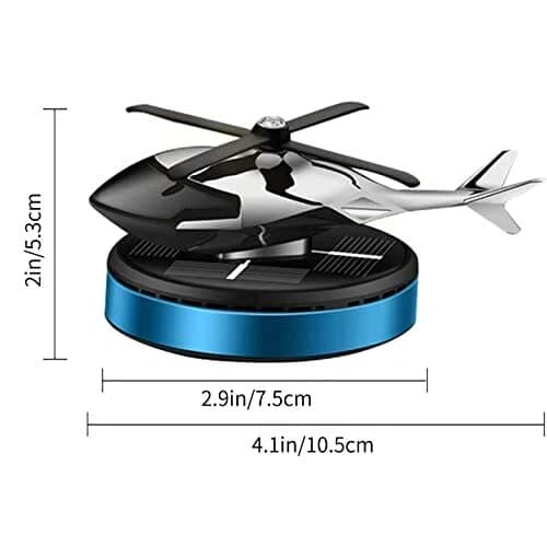 Soldrevet roterende bil/fly aromaterapi parfume ornament (blå)