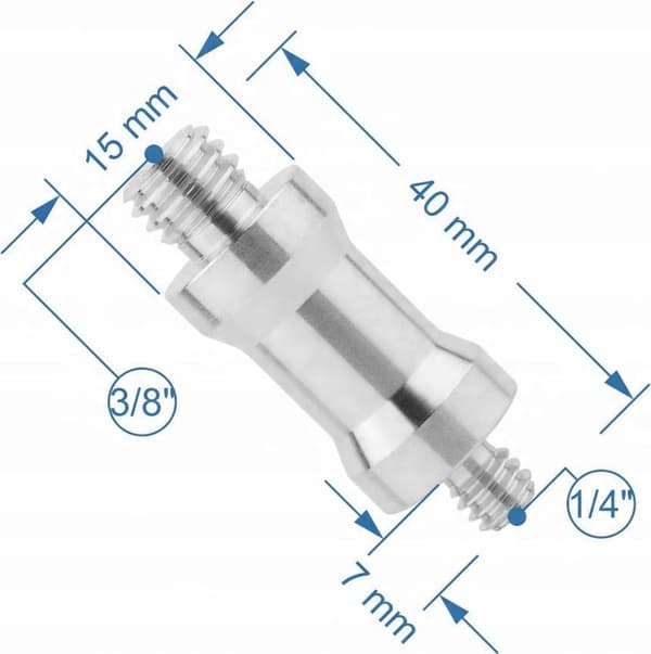 5 3/8 tommer til 1/4 tommer aluminium adaptermuffe stativkonvertere til 40 mm stativer