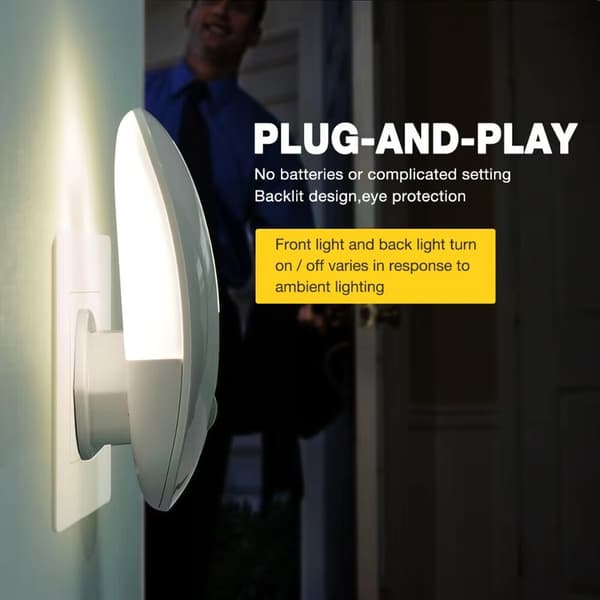 Smart Sensor Nattlampa Badrum Sovrum Glödlampa - Kallt Ljus