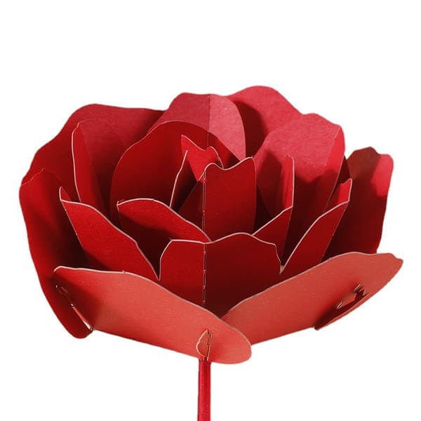 2 stykker romantisk bekendelse 3D rose Valentinsdagskort 13*16cm