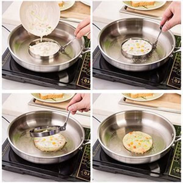 Omelett, non-stick-beläggning, olika former, äggformad