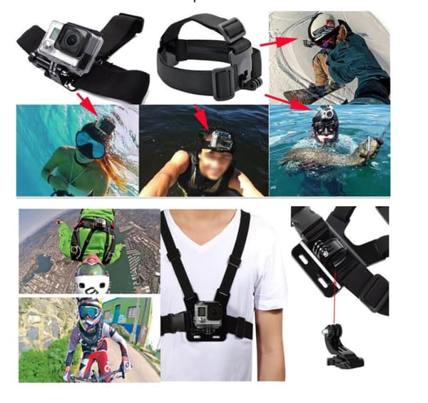 Bærbart actionkamera tilbehørssæt til GoPro Hero, flere farver, 50 stykker pr. pakke.