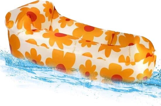 Oppustelig sofa til camping, bærbar luftsofa strandstol - Vandtæt oppustelig lang pool til poolpark