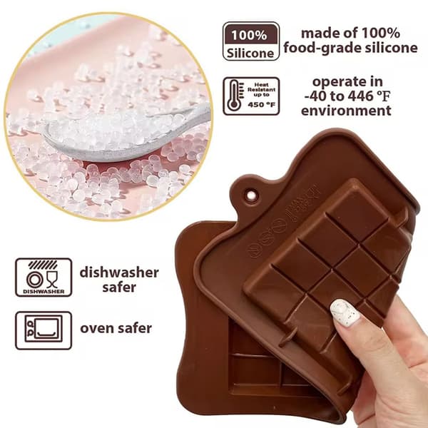 4 silikone chokoladeforme, bageværktøj, non-stick chokoladeforme, slikforme