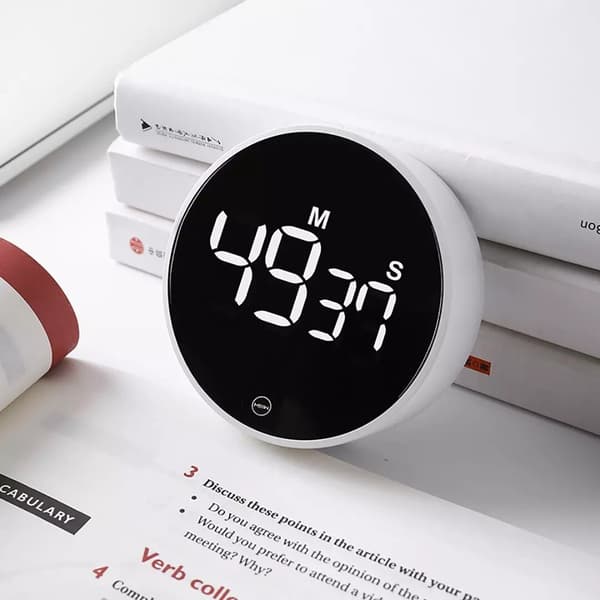 Roterande timer, justerbar ljusstyrka, magnetisk LED digital display