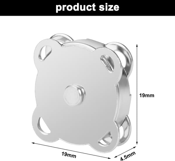 20-delars set, med 20 mm magnetiska snäppfästen
