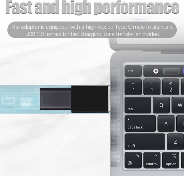 USB-C til USB 3.0 højhastighedsadapter