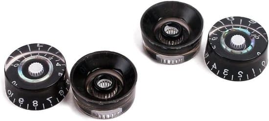 Gitarrkontrollrattar - Elgitarr - Tonvolymkontrollratt - 4-pack (Svart)