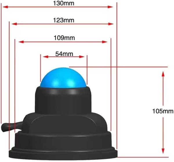 Installerbar kropsmassageboldrulle m/ sugekop