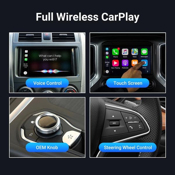 Mini CarPlay trådløs adapter til automatisk CarPlay-forbindelse i din bil.