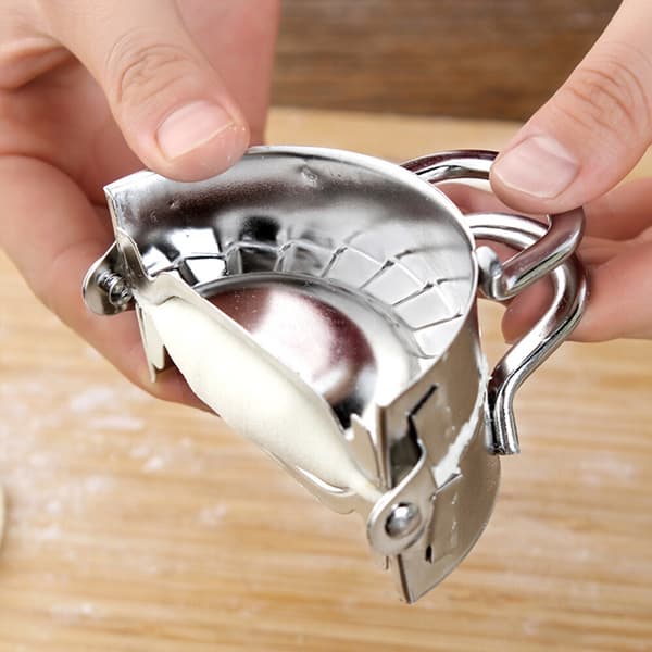 Dumpling Maker Form Dej Bagværk Værktøj Mel Ring Cutter Presse Rustfrit Stål