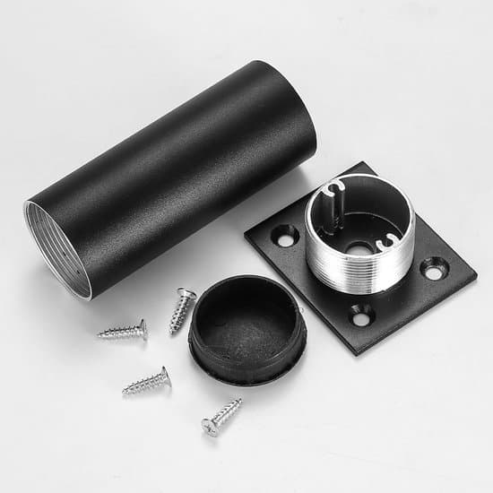 Møbelben 12 cm, aluminiumslegering til stole, borde og skabe - 4 stk. sorte