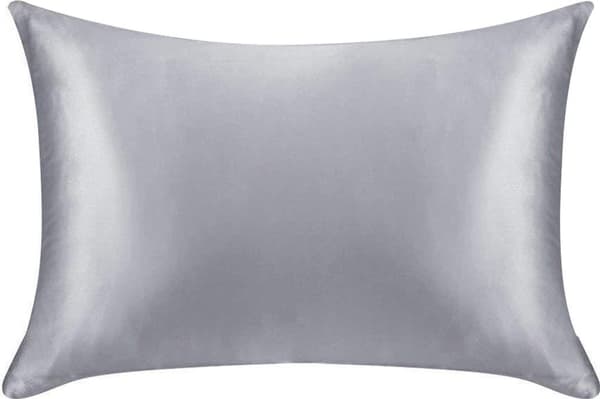 Örngott i siden 2-pack, siden, silvergrå, standardstorlek 50x75cm