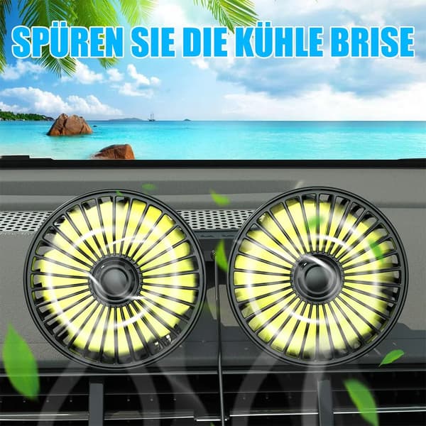 Bilventilator, miniventilator, 5V USB-ventilator, 3-trins ventilator, 360-graders rotation